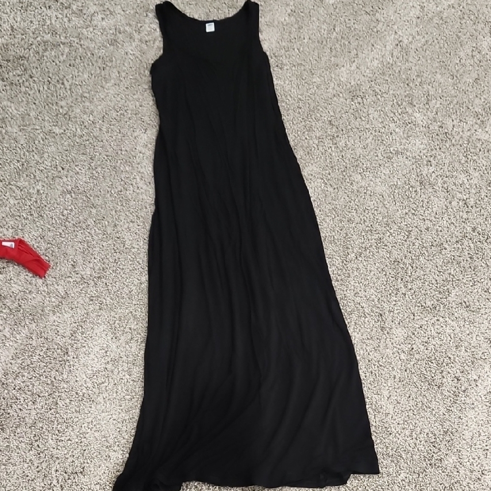 Old Navy Soft Cotton Black Maxi Dress